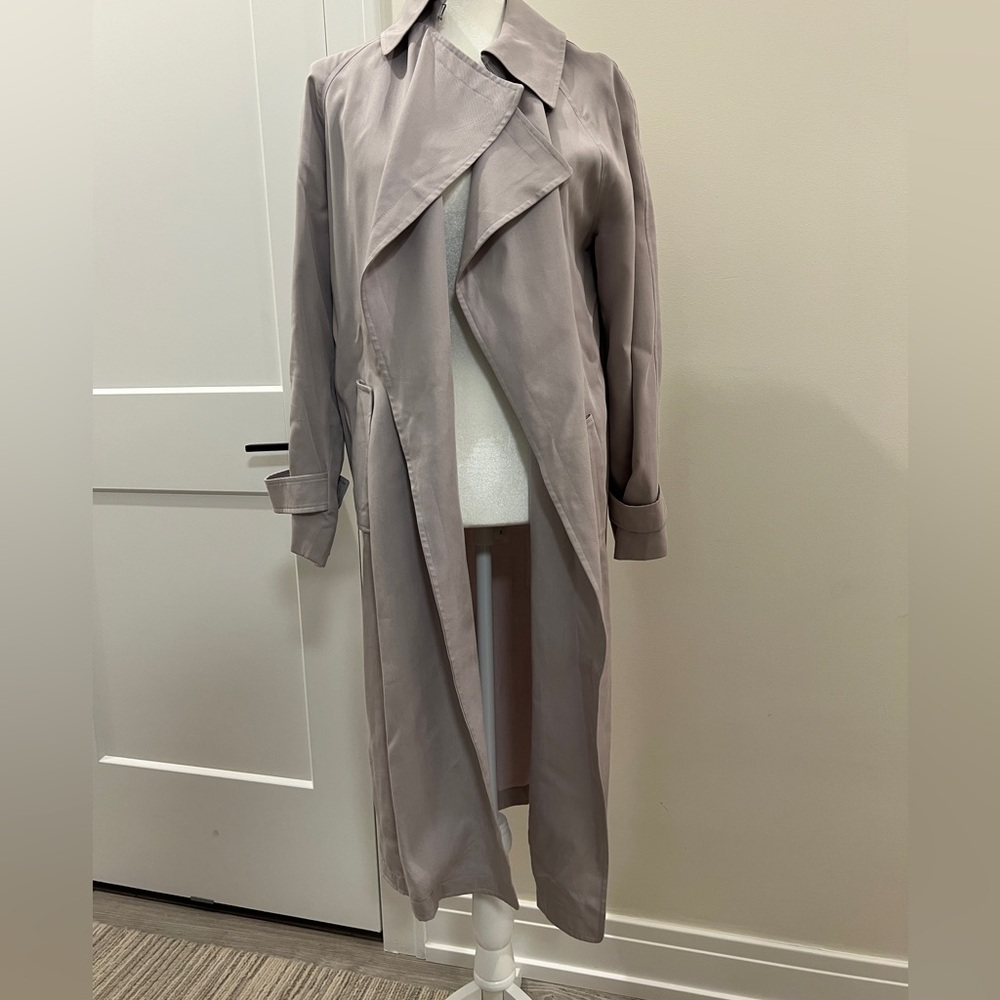 BABATON (Aritzia brand) light purple duster coat
